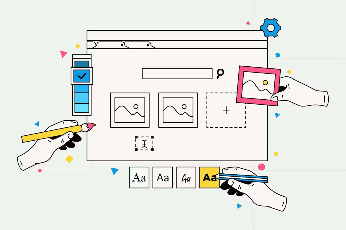 Wireframe illustration